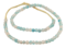 The Bead Chest African Recycled Glass Beads – Handmade in Ghana – Speckled Blue 7mm Strand for Jewelry Making, Crafts, and Home Decor I Approximately 73 Beads